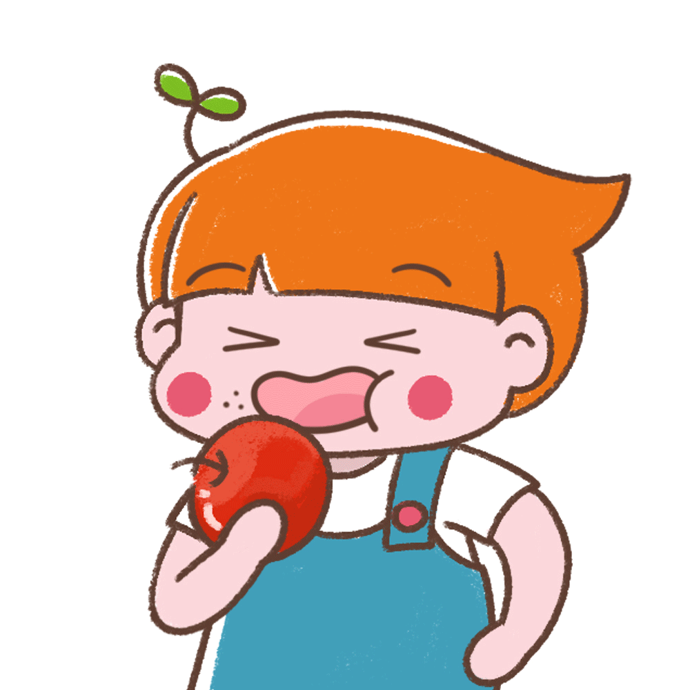 吃苹果 吃 动态图   水果  大福 (2)