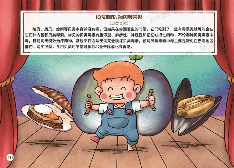 原创科普漫画:贻贝等贝类(贝类毒素)